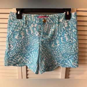 Lilly Pulitzer palmita stretch shorts size 00 NWT!